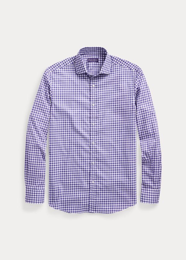 Camisa Ralph Lauren Hombre Morados - Gingham Twill - PEHKQ2907